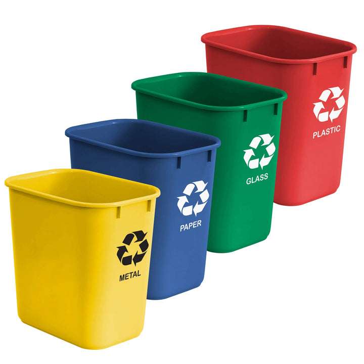 Acrimet Papierkorb für Recycling, 6,75 Gallonen/27 Quart/24 Liter (aus Kunststoff) (Metall/Gelb, Pap