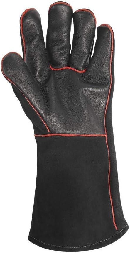 Weber Leder Grillhandschuhe, 1 Paar, extrem hitzebeständig, weich und sicher, aus Premium Leder mit