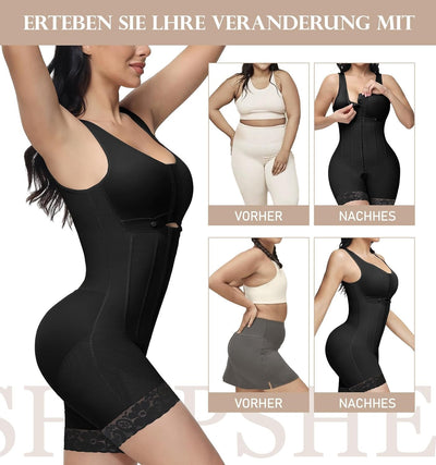 SHAPSHE Shapewear Damen Body Miederbody Stark Formend Bauchweg Body Damen Shapewear Damen Bauchweg S