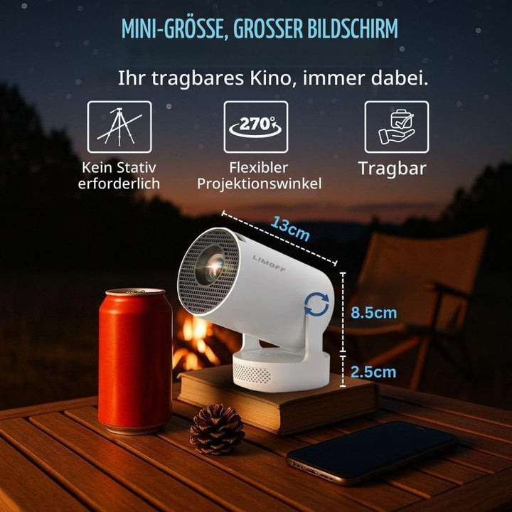 [2025 Neues Modell – inkl. HDMI-Kabel] LIMOFF Hy300 Ultra Mini Beamer – 1080P Full HD Smart Projekto