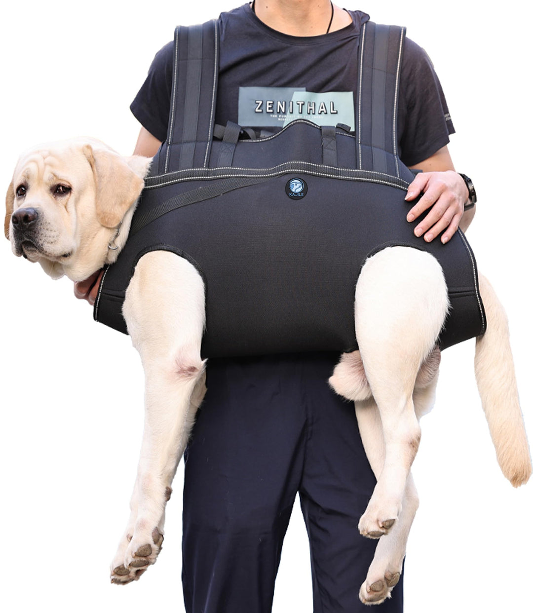 Grosser Hunde-Rucksack,Ganzkörper-Hebegurt mit Griff,Reflektierend Brustgeschirr Hund,Hundegeschirr