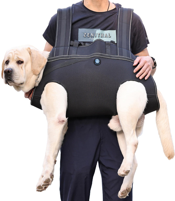 Grosser Hunde-Rucksack,Ganzkörper-Hebegurt mit Griff,Reflektierend Brustgeschirr Hund,Hundegeschirr