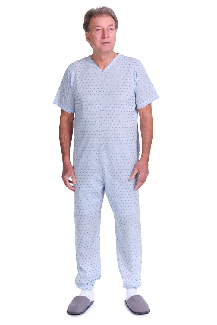 FERRUCCI COMFORT Schlafanzug für Gesundheit, Kurzarm, 1 Reissverschluss, hinten hinten, für den Somm