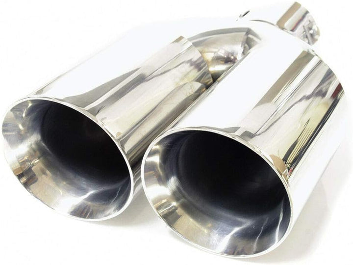 Auspuffblende Endrohr Auspuff Doppel Universell Schalldampf Endrohrblenden Blende Sport Edelstahl Ru