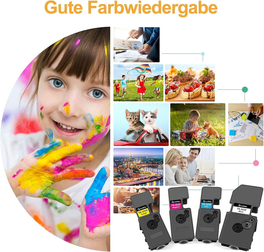 LeciRoba TK-5230 für Kyocera TK5230 TK-5220 Toner für Kyocera Ecosys P5021cdw Kyocera Ecosys P5021cd