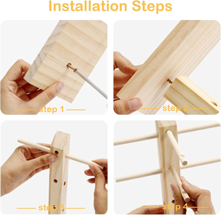 Lulullaby 4 Schichten Brillenständer für 8 Paar Brillen mit 1 Schraubendreher,Holz Gläser Display St