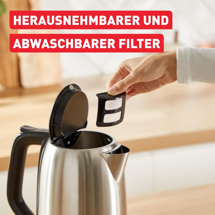 Tefal Subito Wasserkocher, 1,7 Liter Fassungsvermögen für bis zu 7 Tassen, Ein-Tassen-Indikator, ein