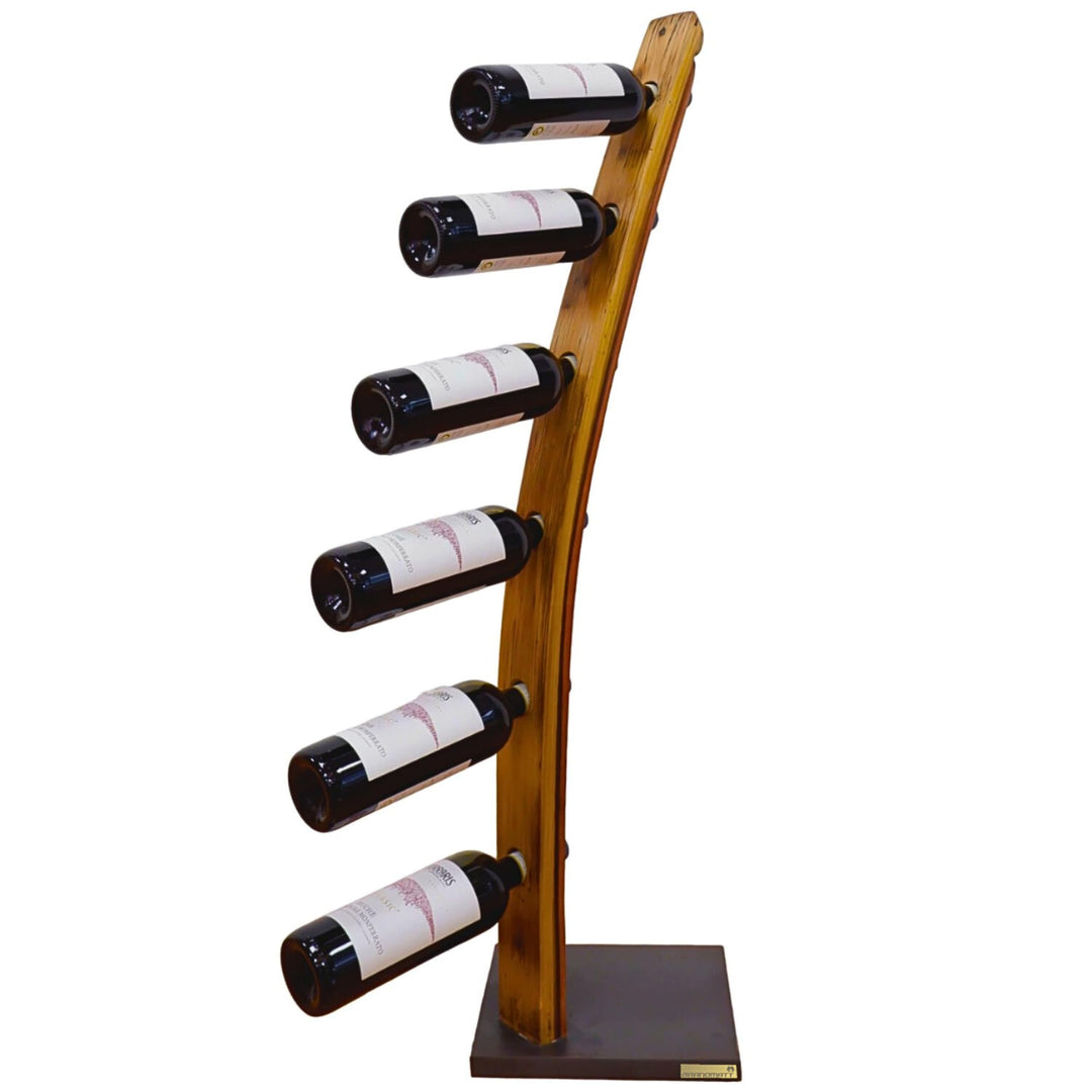 Premium Weinständer | Fassdaube | für 6 Weinflaschen | ca. 100 x 25 x 25 cm | 1 Stück Weinregal