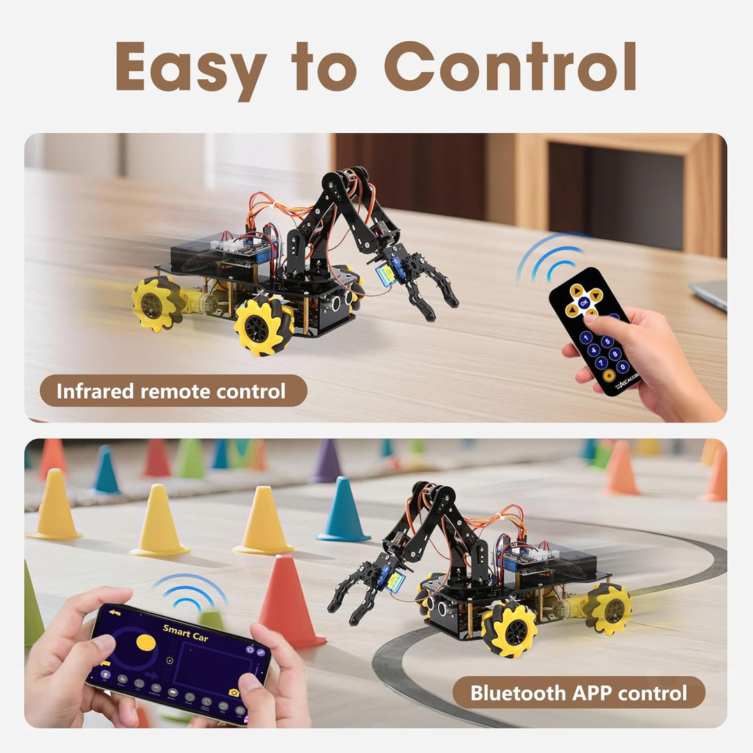 ACEBOTT Roboterarm Smart Car Bausatz, Robotik Bausatz, Mint Spielzeug, Programmier-Roboter-Bausatz,