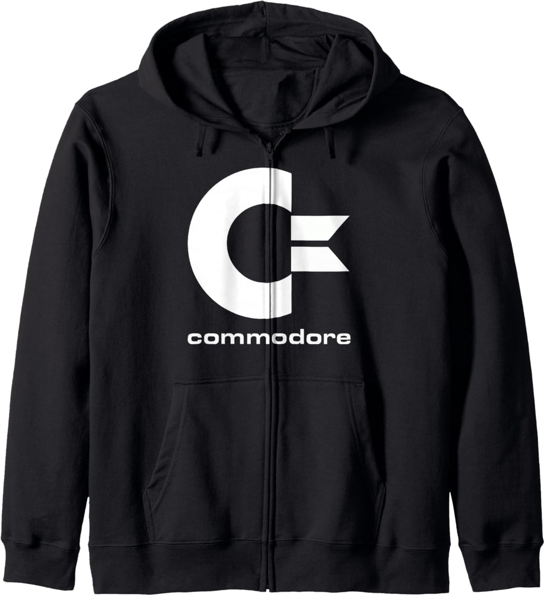 COMMODORE - C64 - Grossbuchstabe C LOGO mit Schriftzug Kapuzenjacke