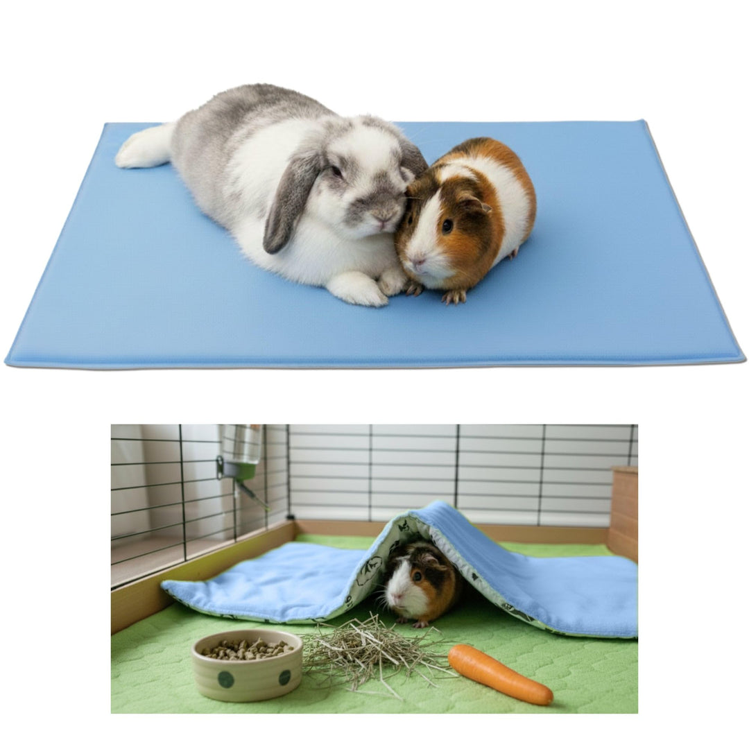NEO SOLVO Fleecedecke Über Streu für Meerschweinchen und Kaninchen –50 x 60 cm, faltbar – saugfähige