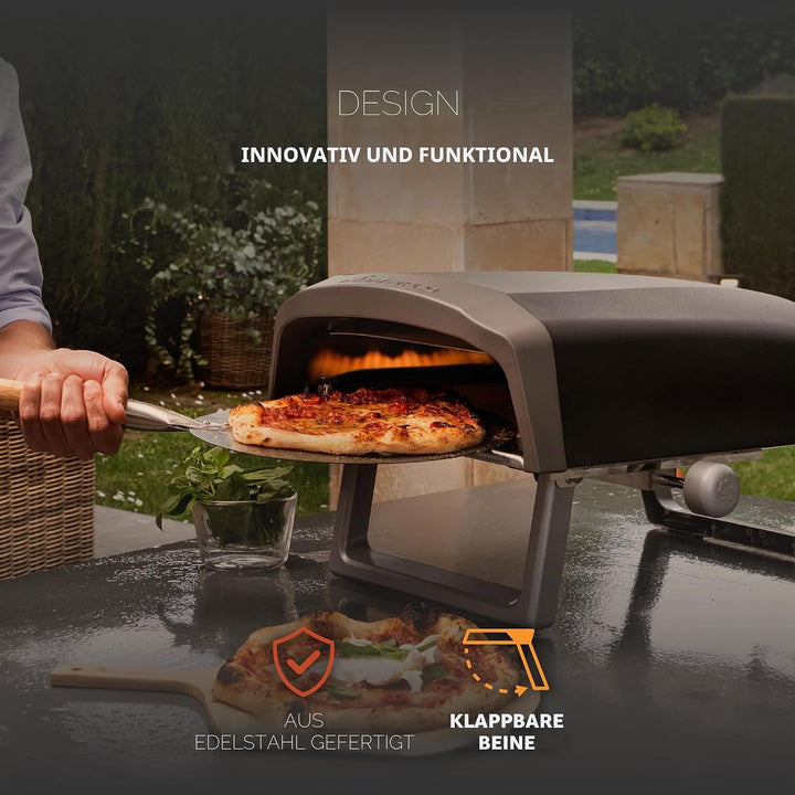 MasterPRO Napoli Drehbackofen für Gas-Pizza, schnelles, gleichmässiges Garen, Leistung bis zu 500 °C