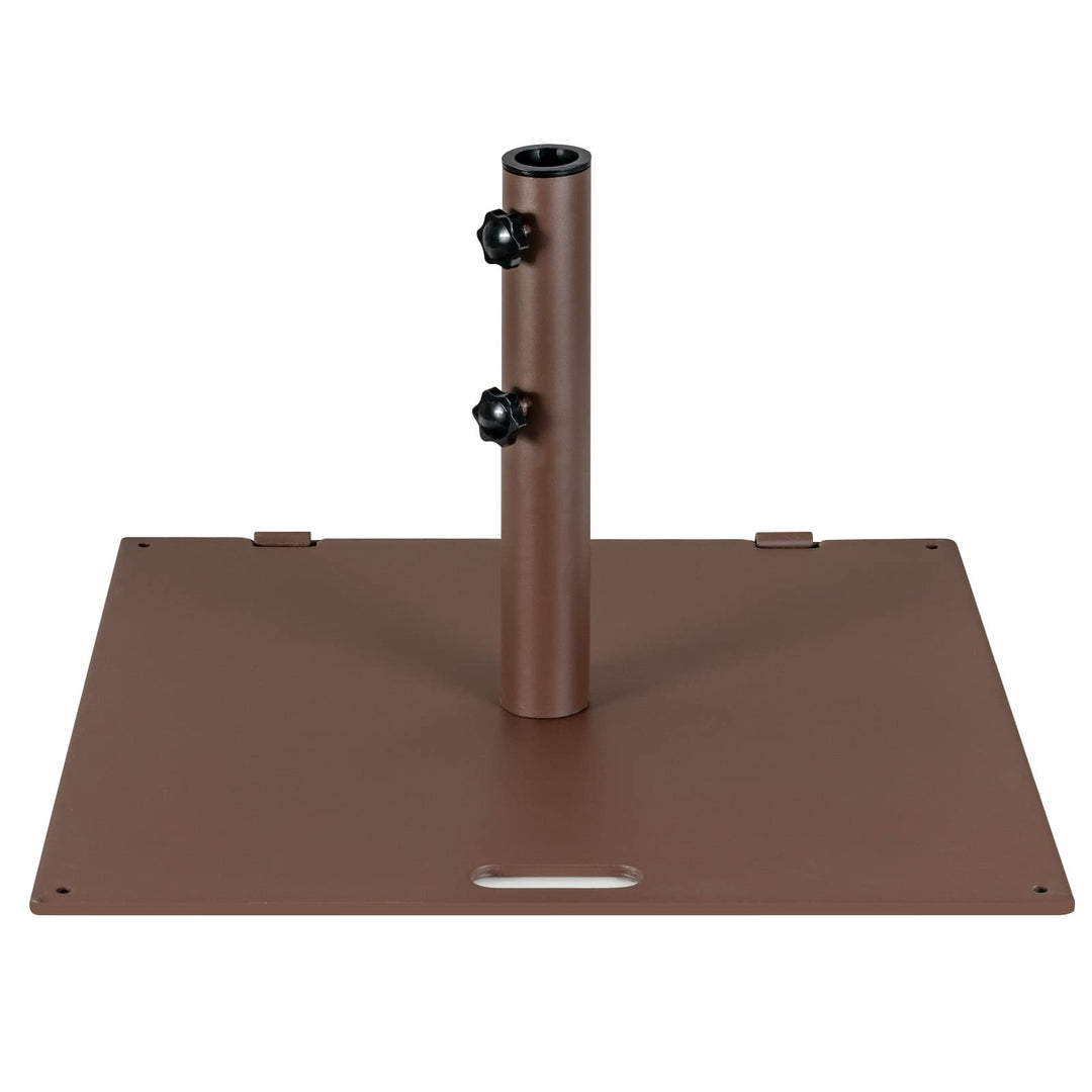 COSTWAY 21,5 kg Sonnenschirmständer, Schirmständer mit 2 integrierten Rädern & Tragegriff, quadratis