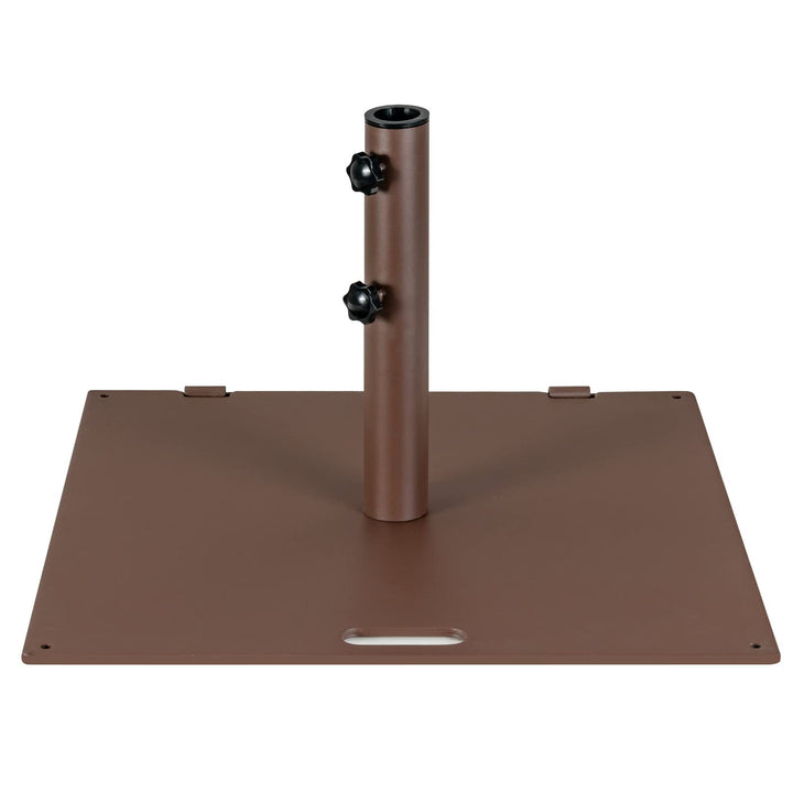 COSTWAY 21,5 kg Sonnenschirmständer, Schirmständer mit 2 integrierten Rädern & Tragegriff, quadratis