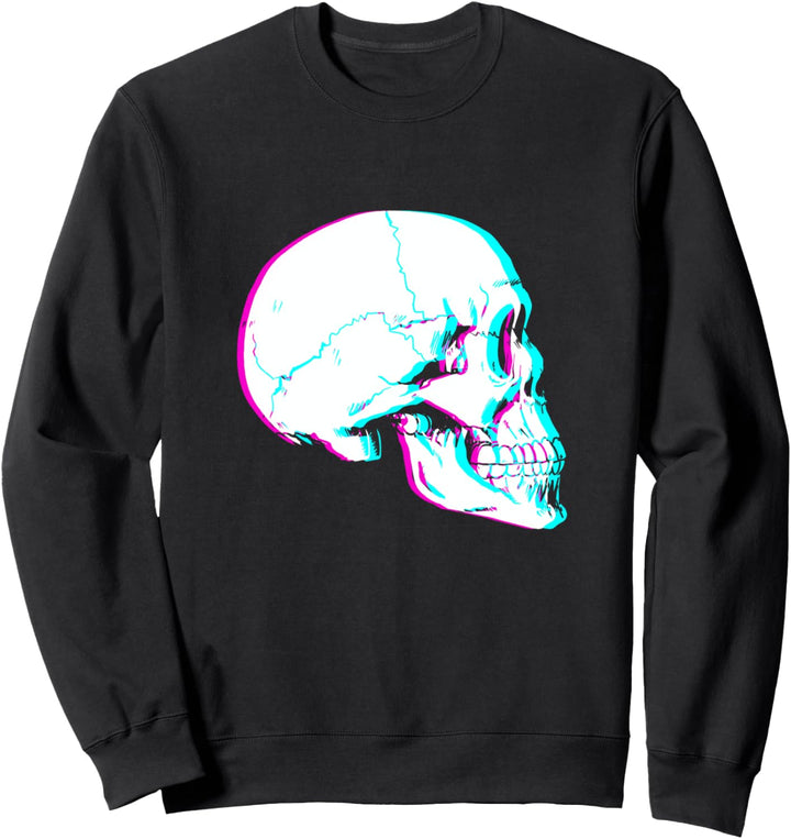 Retro Skelett Schädel Kopf menschlicher Schädel Kopf Sweatshirt