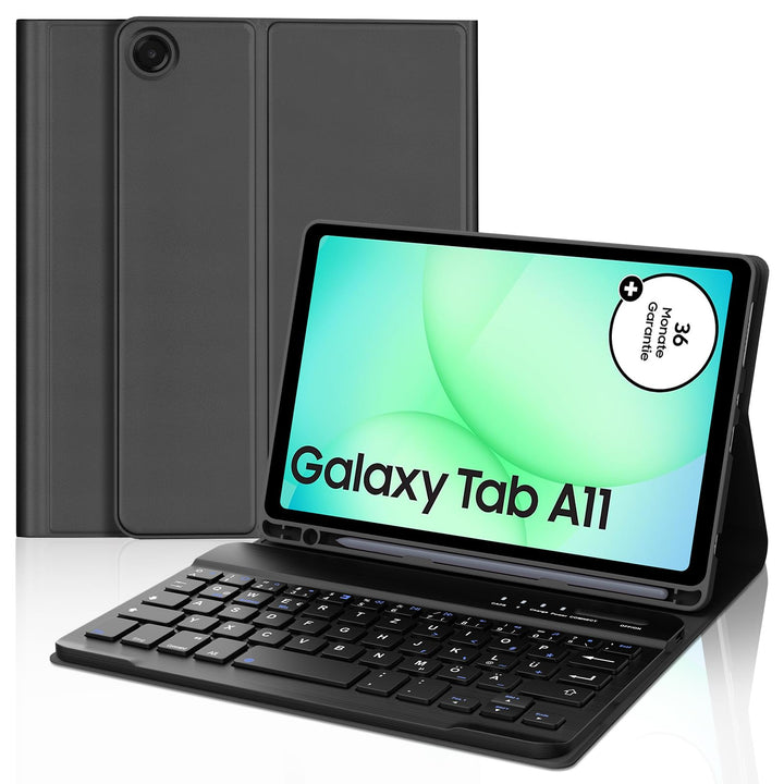 IVEOPPE Hülle mit Tastatur für Samsung Galaxy Tab A11 8.7", Tastatur für Samsung Tablet A11 2025, Ma