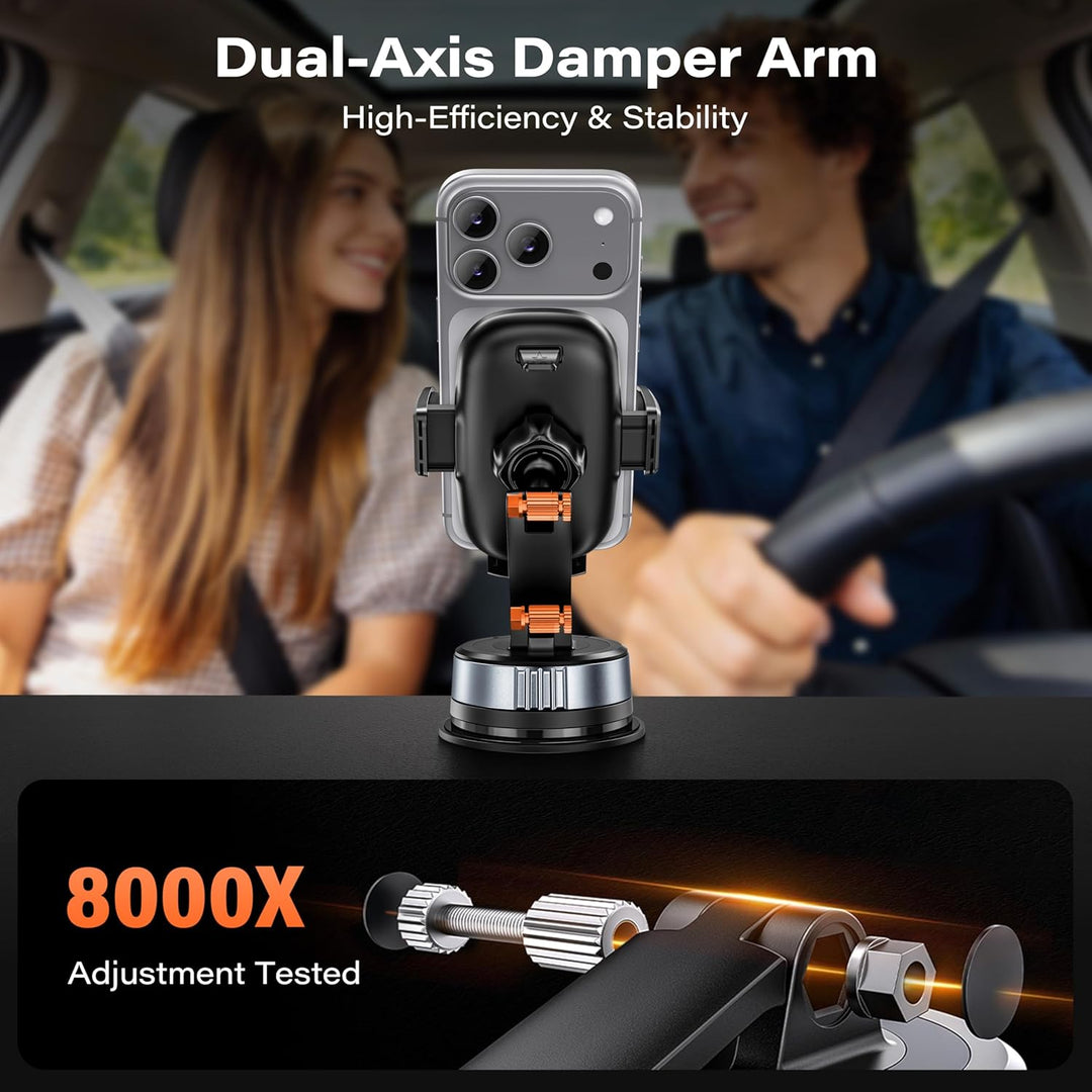 APPS2Car Handyhalterung Auto Saugnapf Dashboard, Gel-Lock Starke Saugkraft, Dual-Axis Dämpfungsarm V