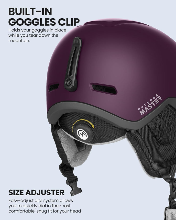 OutdoorMaster MIPS Skihelm, Snowboardhelm für Herren und Damen, Snowboard Helm mit Ventilationssyste