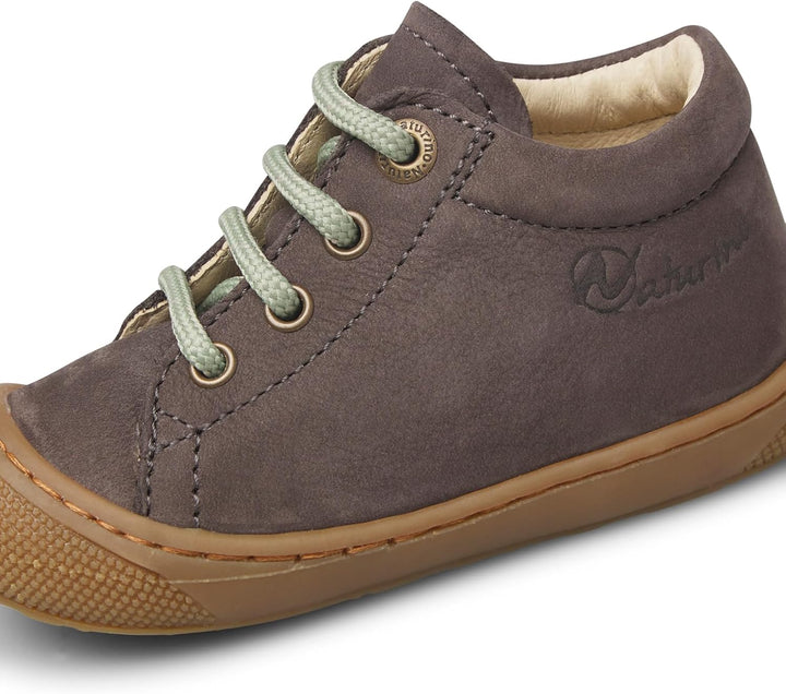 Naturino Lauflernschuhe aus Veloursleder 20 EU Anthrazit Hellgrau, 20 EU Anthrazit Hellgrau