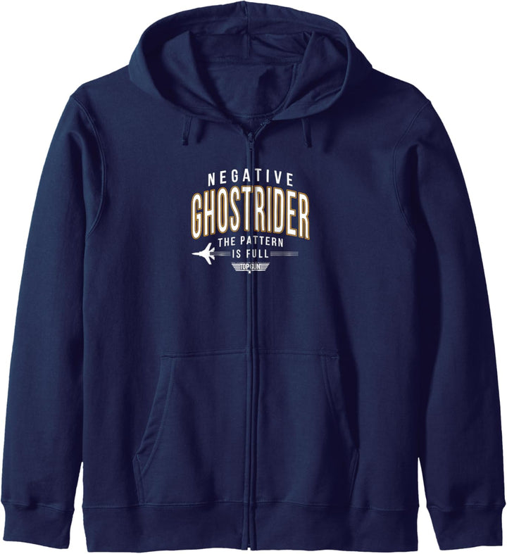 Top Gun Negativ Ghostrider Dekoration Text Kapuzenjacke