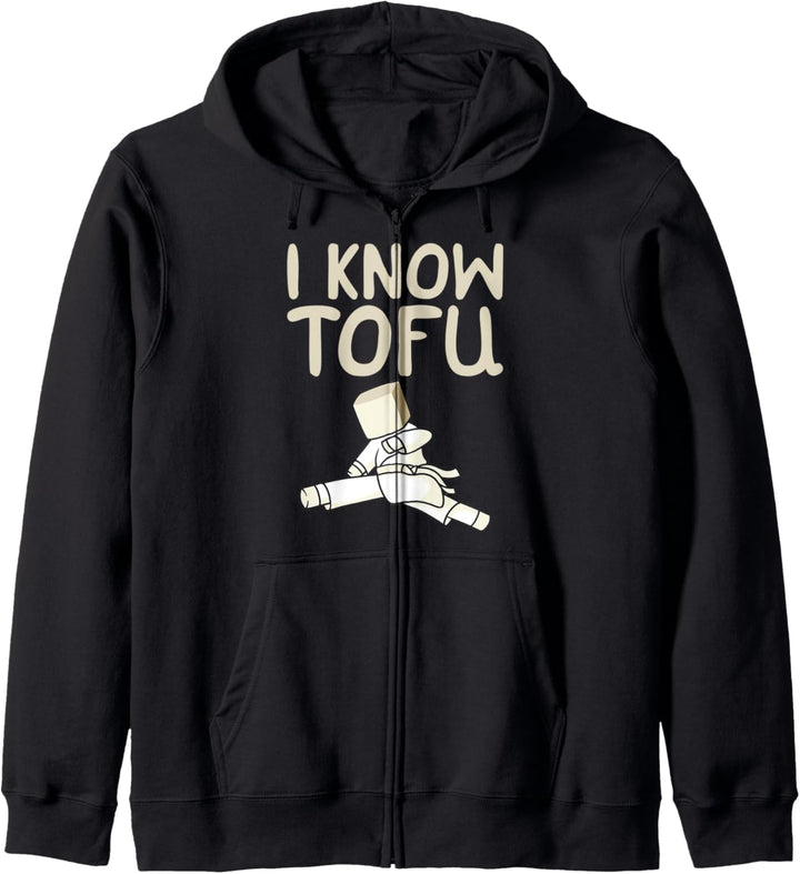 Ich kenne Tofu Lustige Veggies Meatless Vegetarisch Kapuzenjacke
