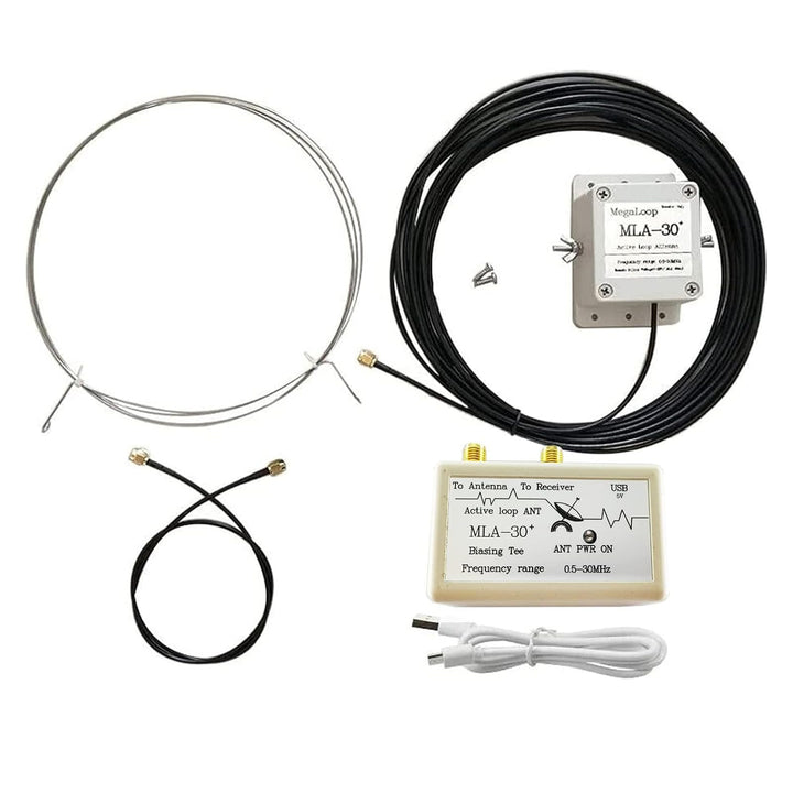 AURSINC MLA-30+ Tragbareraktiver Schlingenantenne 50 kHz–30 MHz mit 10 m Langer Speiseleitung, für H