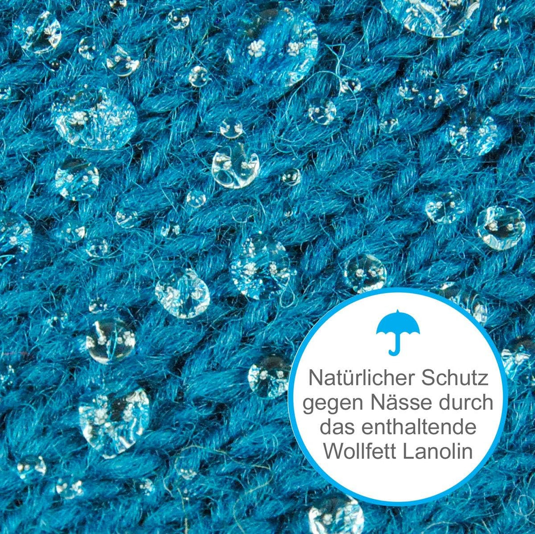 Damen Gestrickte Pulswärmer Stulpen Modell Ines regenbogen Naturhellgrau, Naturhellgrau