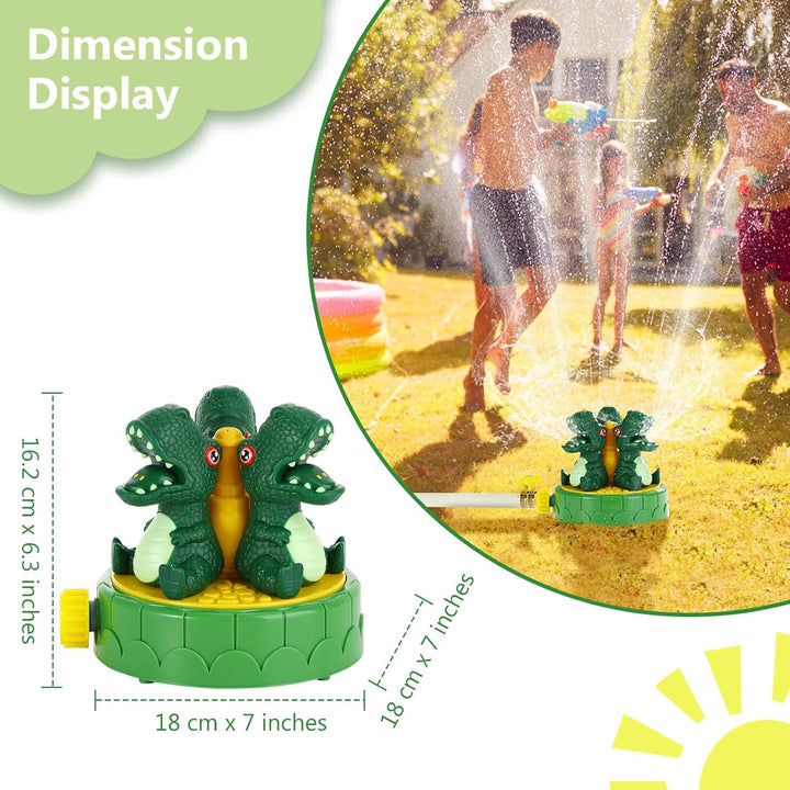 MoKo Dinosaurier Wassersprinkler für Kinder, Niedliches Outdoor Wasserspielzeug, Schwimmbad Spielzeu
