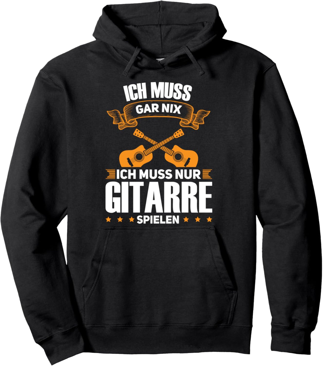 Gitarre Gitarrenspieler Musiker Pullover Hoodie