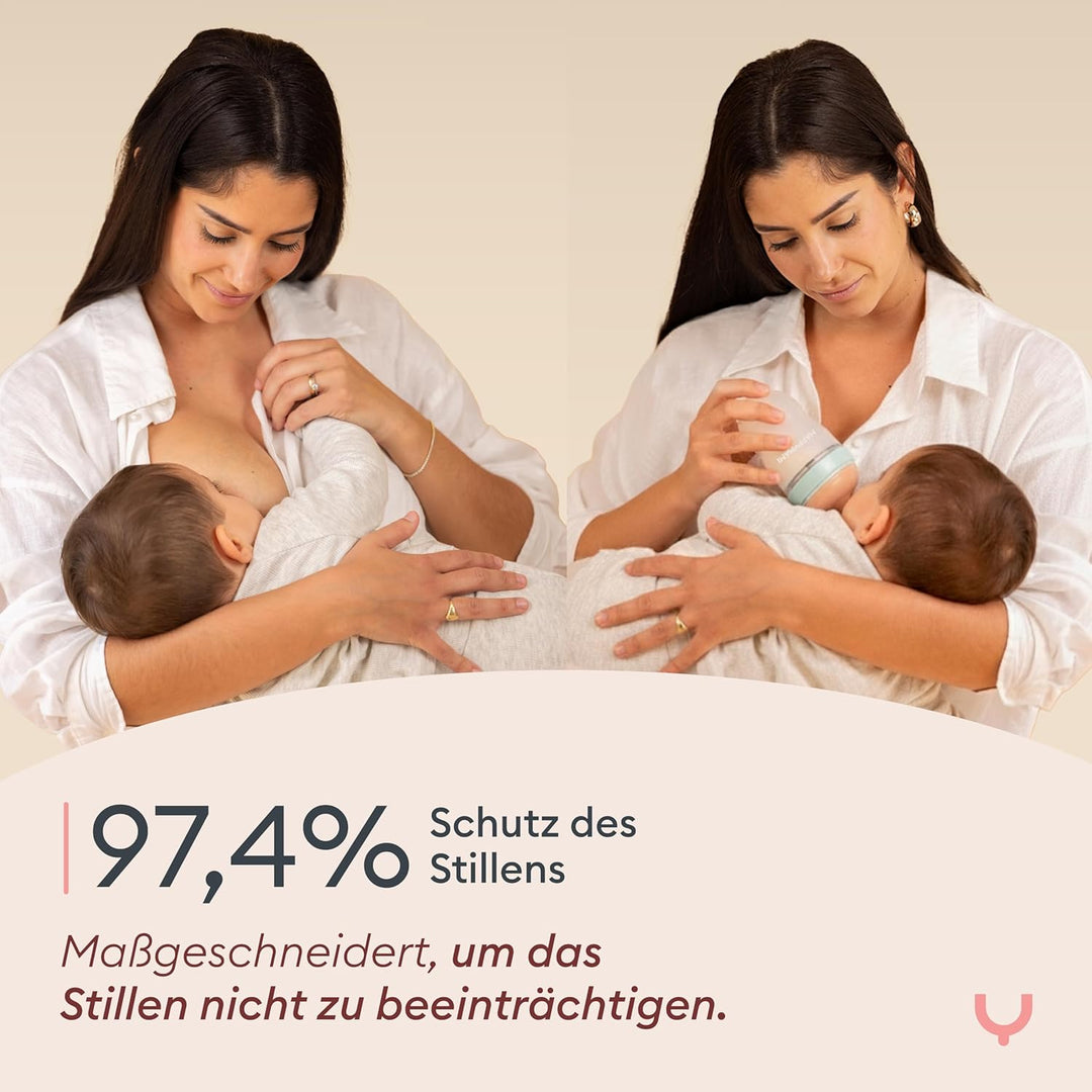 Set aus personalisierbarer Babyflasche in Brustform + Thermosflasche für Flüssigkeiten, Fütterungsse