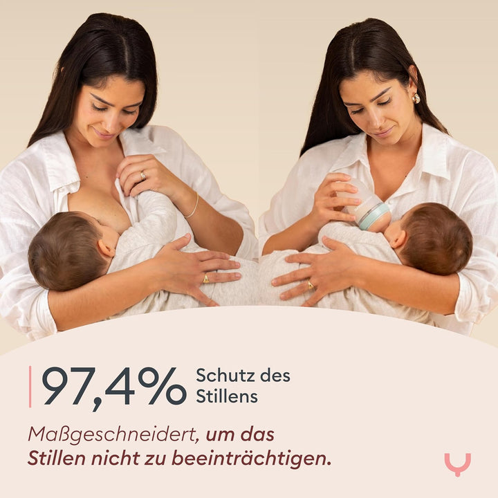 Set aus personalisierbarer Babyflasche in Brustform + Thermosflasche für Flüssigkeiten, Fütterungsse