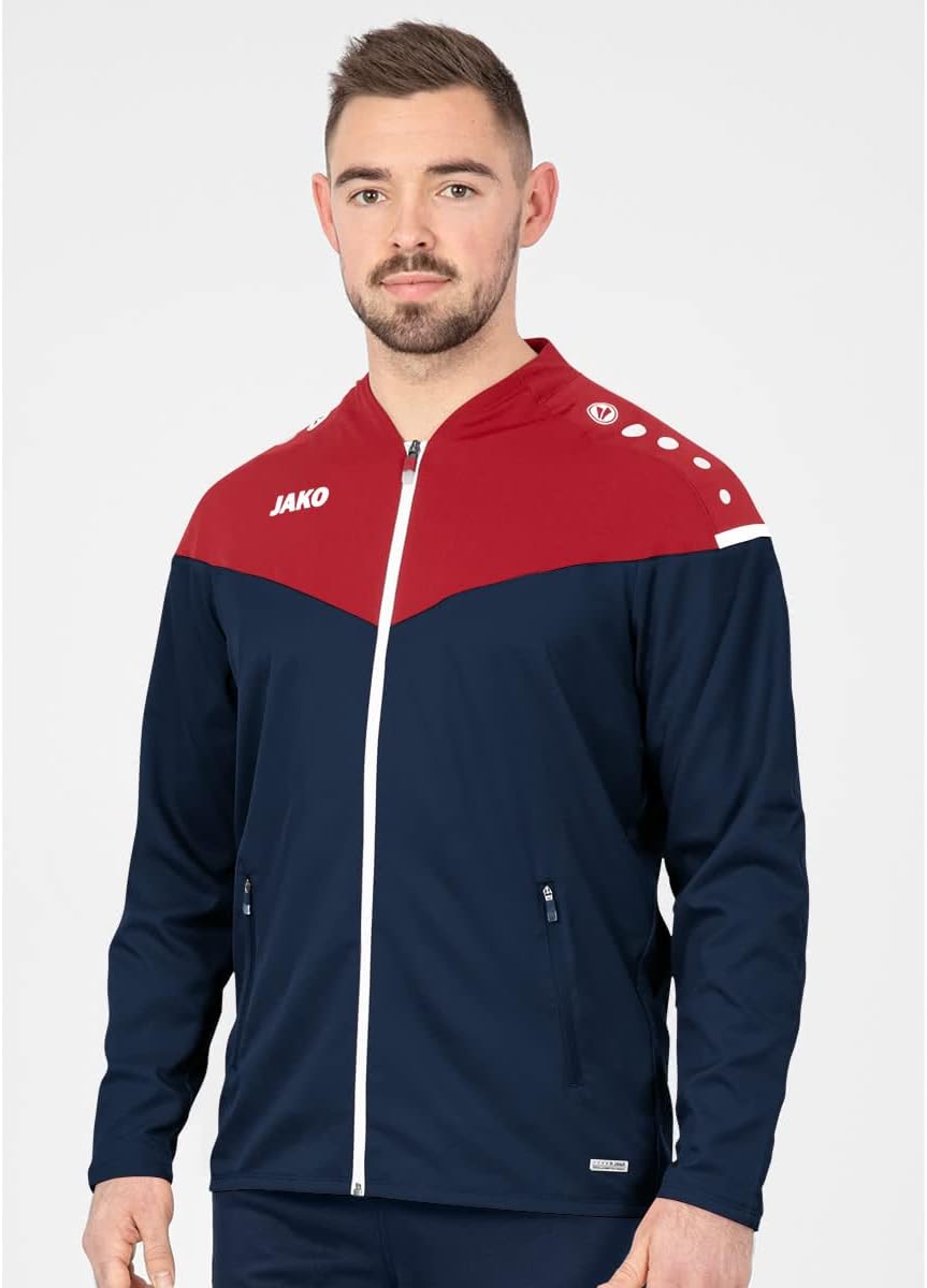 JAKO Herren Champ 2.0 Präsentationsjacke S Marine/Neongelb, S Marine/Neongelb