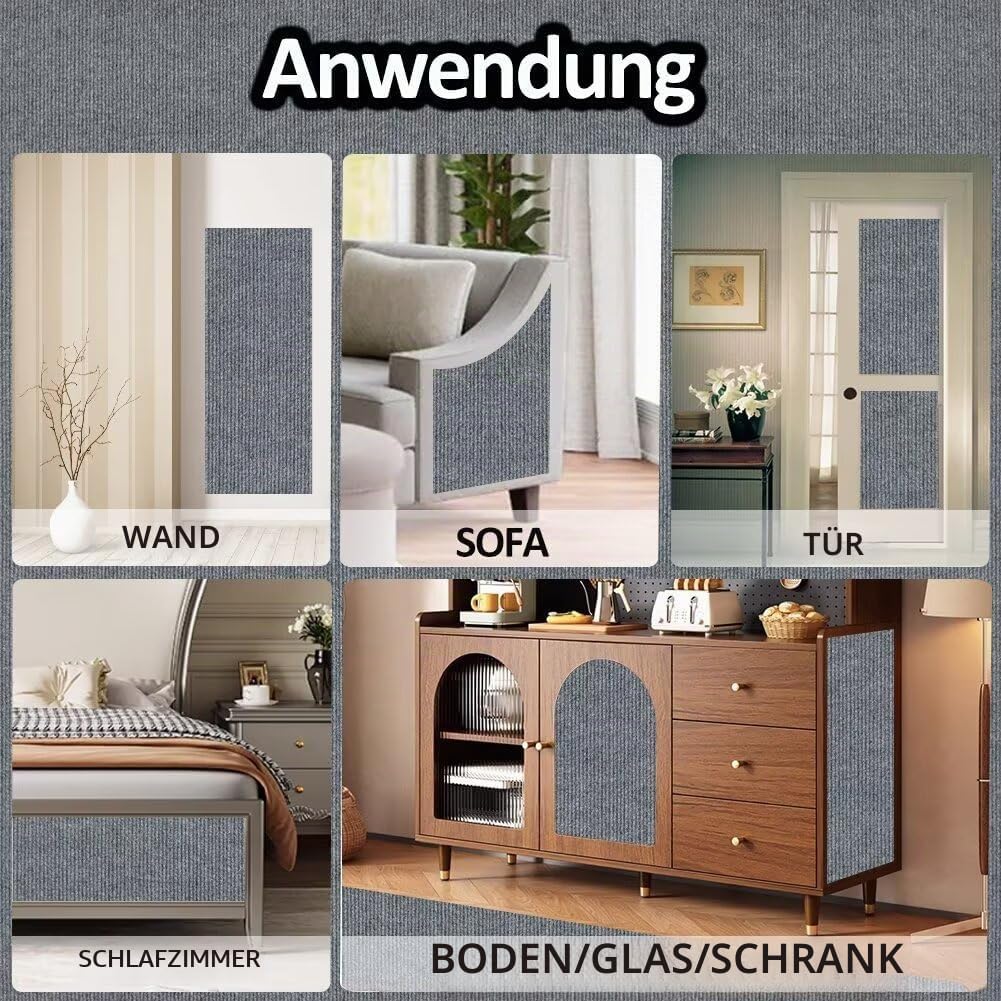 Kratzmatte Katze Selbstklebend - Kratzschutz Sofa Anti Kratz Folie Kratzwand für Katzen Frei DIY Ges