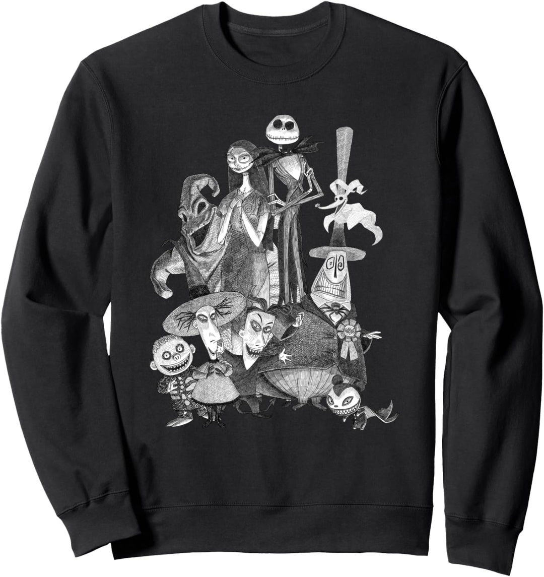The Nightmare Before Christmas Jack Sally Monster Draw Sweatshirt