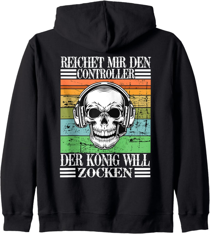 Zocker Shirt mit Gamer Spruch für Herren Damen Gaming Kapuzenjacke