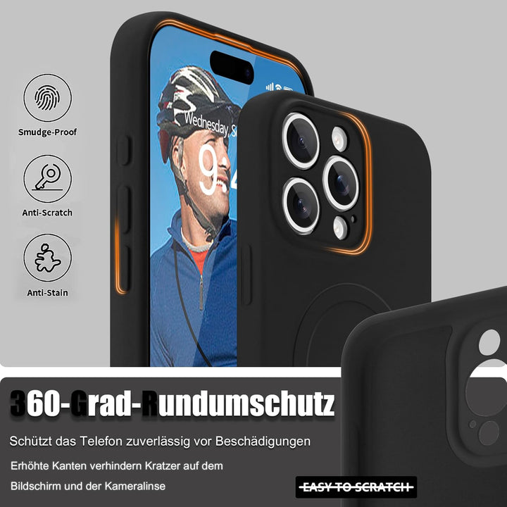 Handyband für iPhone 16 Pro Hülle mit Band [Kompatibel mit Magsafe] Flüssig Silikon Necklace Handyhü
