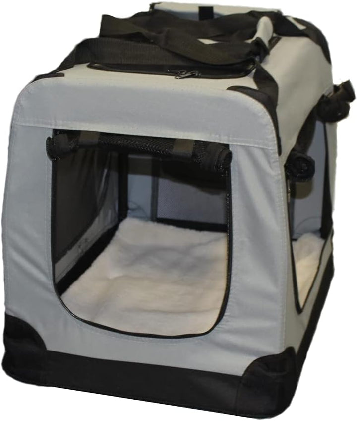 walexo Faltbare Hundebox Hundetransportbox Katzentransportbox Katzenbox (GRAU, S) GRAU S, GRAU S