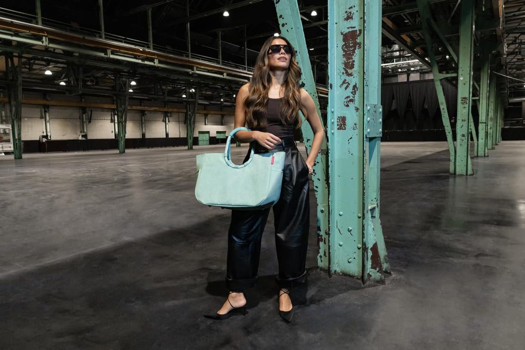 reisenthel loopshopper L cord mint – Stabile Tasche mit praktischen Fächern aus recycelten PET-Flasc