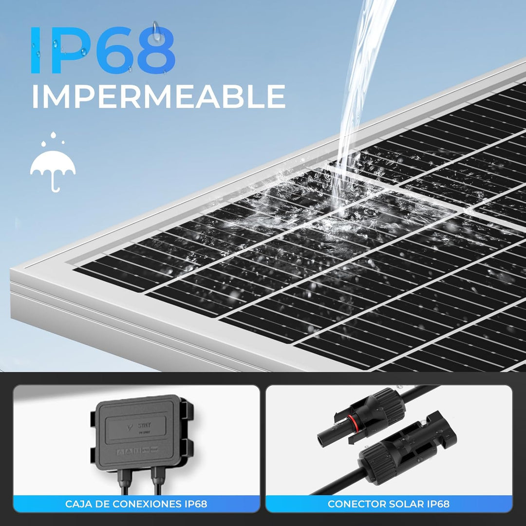 18BB Solarpanel, N-Type 12 V Solarmodul, 25% Hocheffiziente Monokristalline PV-Module, IP68-Wasserdi