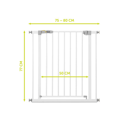 Hauck Türschutzgitter / Treppenschutzgitter für Kinder Stop N Safe 2 Safety Gate / ohne Bohren / 75