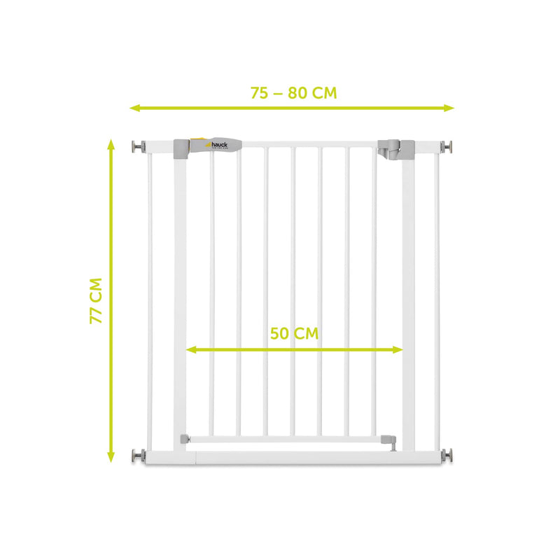 Hauck Türschutzgitter / Treppenschutzgitter für Kinder Stop N Safe 2 Safety Gate / ohne Bohren / 75