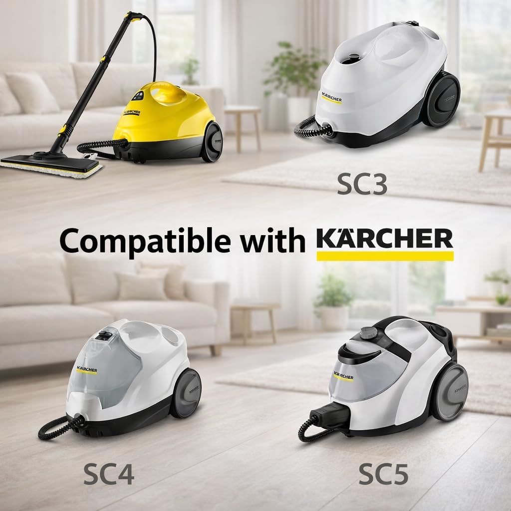 5 Stück Bodendüsen Set für Kärcher EasyFix Dampfreiniger SC 2, SC 3, SC 4, SC 5, Ersatz Bodendüse in