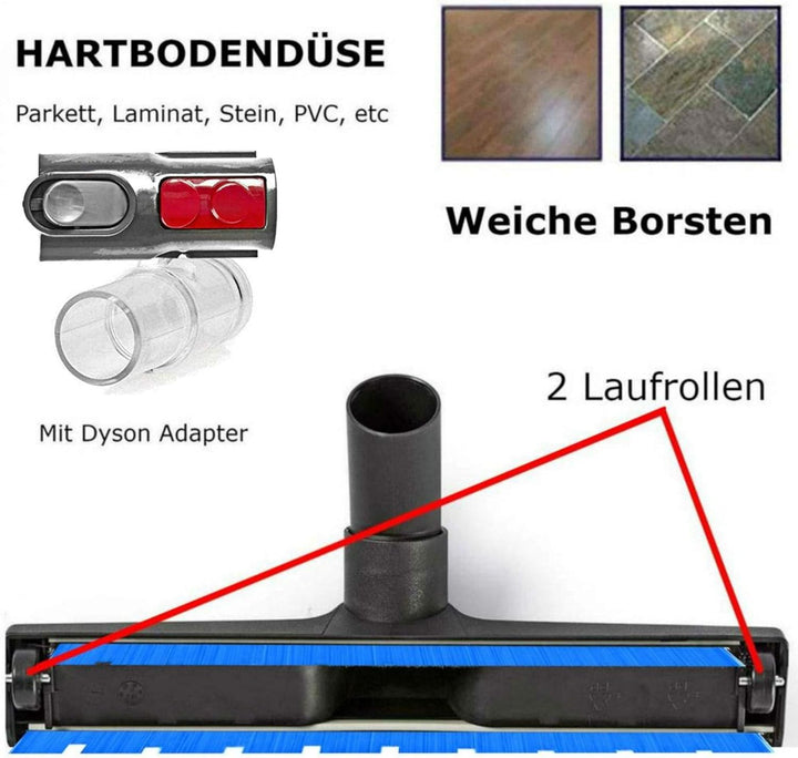 Parkettdüse Hartbodendüse Düse kompatibel mit Ersatzteil für Dyson V7 V8 V10 V11 SV10 SV11 V15 91277