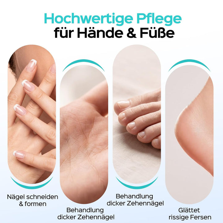 COSLUS C60 Kabellos Elektrischer Nagelfräser, 45000 U/Min für Gelnägel Roségold und Weiss, Roségold