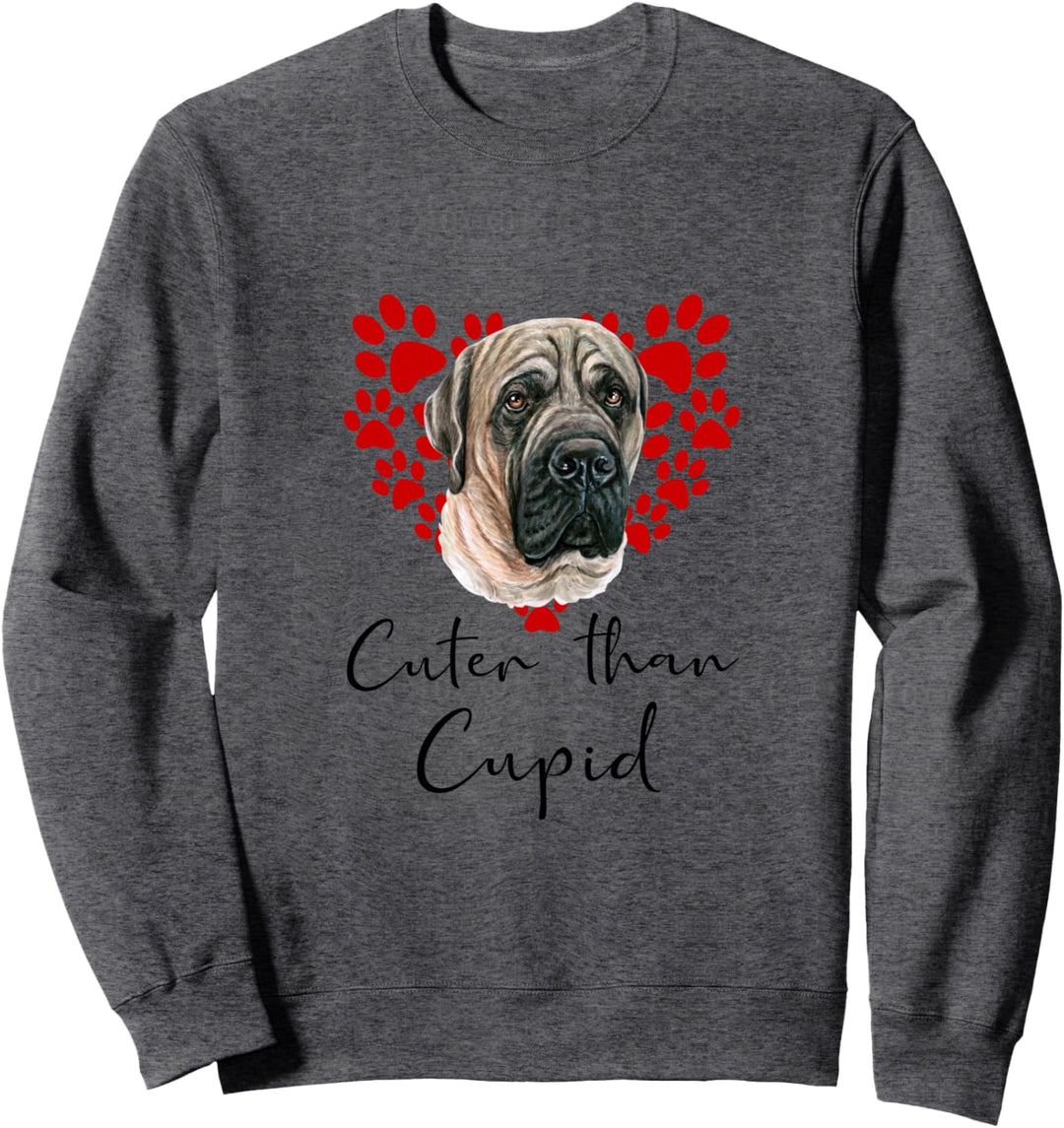 Englischer Mastiff Cuter Than Cupid Hunde Valentinstag Sweatshirt