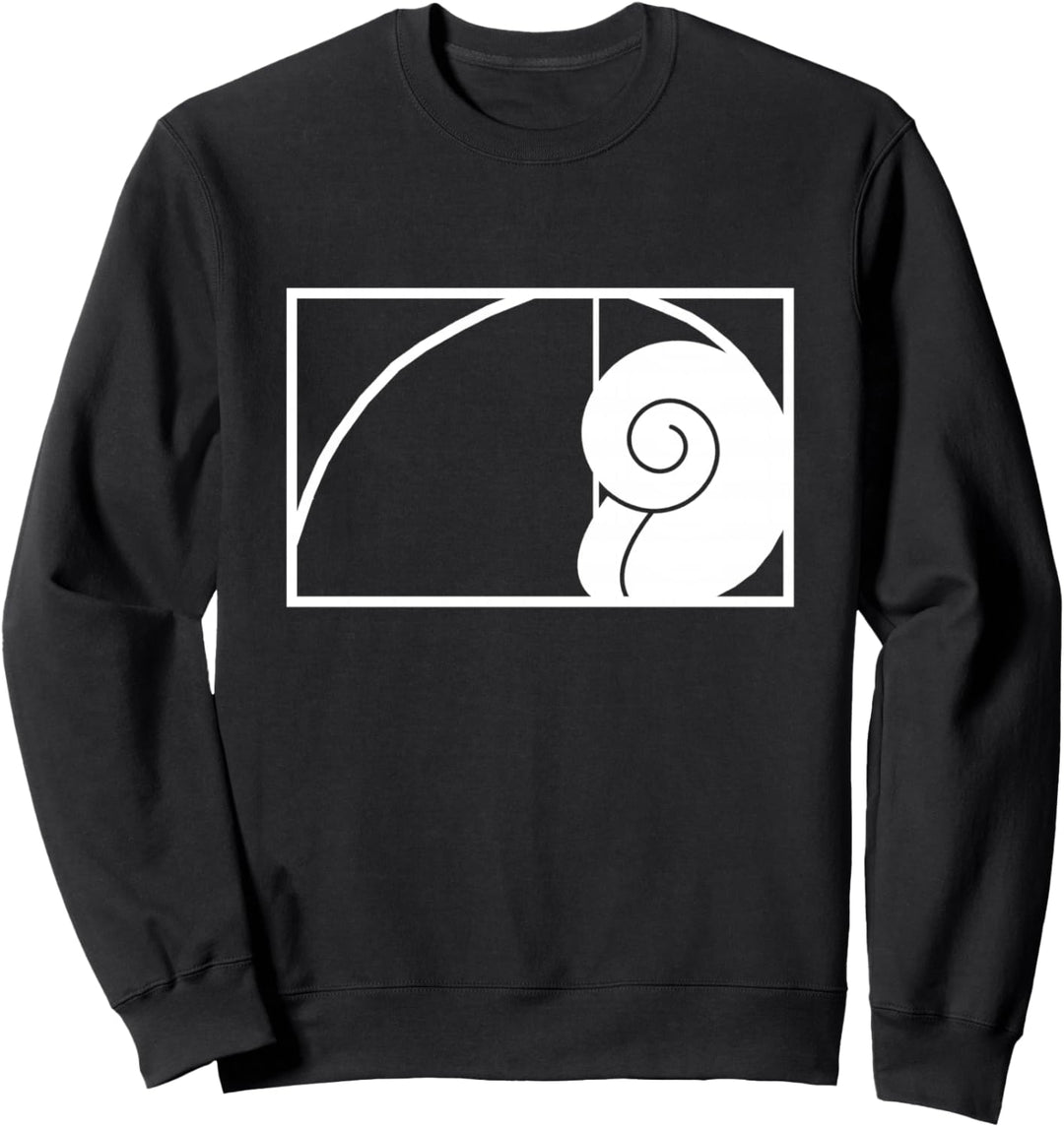 Mathematik Geometrie Goldener Schnitt Schnecke Fibonacci Sweatshirt