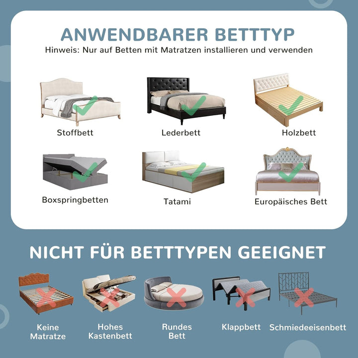 Soontrans Rausfallschutz Bett, Sorgt für Süsse Träume für Ihren Kleinen, Rausfallschutz Boxspringbet