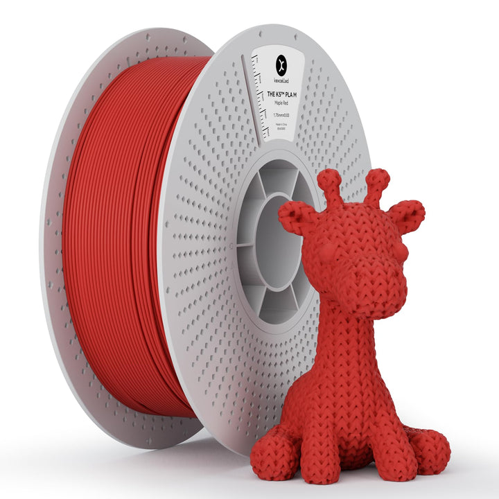 kexcelled PLA Matte Filament Ahornrot 1,75mm +/-0,03mm, Matt Textur Finish Farbe, Ästhetische Materi