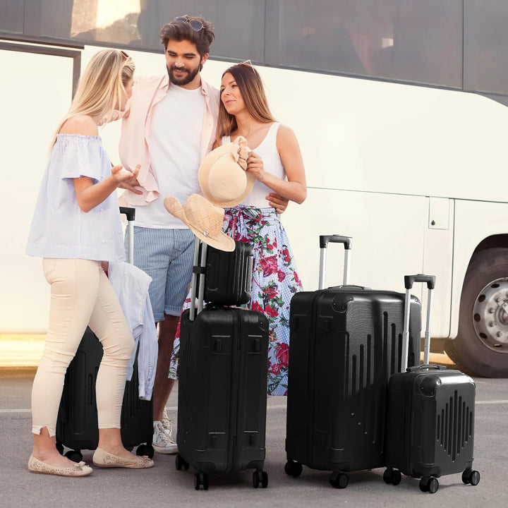 LEADZM Kofferset 5 teilig, Reisekoffer Set mit Kosmetikkoffer &amp; verstärkten Ecken, Koffer Set Hartsc