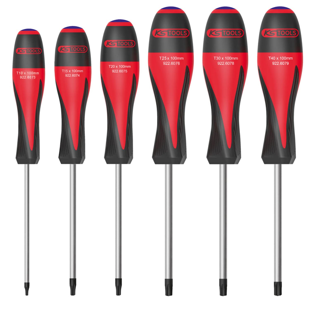 KS Tools 922.6070 Ultimate®: Torx® Schraubendreher-Set 6 Stück perforiert